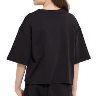T-shirt Noir Fille Calvin Klein Jeans Teddy vue 2