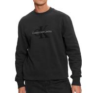 Sweat Noir Homme Calvin Klein Jeans Chenille Monologo