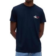 Camiseta azul marino para hombre Tommy Hilfiger Slim