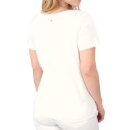 T-shirt Blanc Femme Deeluxe Floriskull vue 2
