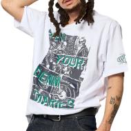 T-shirt Blanc/Marine Homme Kaporal VORTOH pas cher