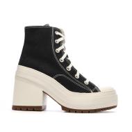 Baskets Noire/Blanche Femme Converse De Luxe Heel vue 2
