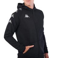 Sweat Zippé Noir/Argenté Homme Kappa Divieto
