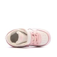 Baskets Blanc/Rose Fille Nike Court Borough Low 2 vue 4
