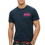T-shirt Marine Homme Superdry Relaxed pas cher