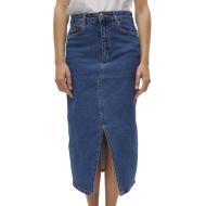 Jupe en jean Longue Bleu Foncé Femme Vero Moda Calf Denim Skirt