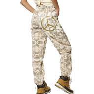Pantalon fluide Beige/Vert Femme Kaporal SILAR vue 2