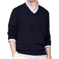 Pull Marine Homme Tommy Hilfiger Pima MW0MW28047 pas cher