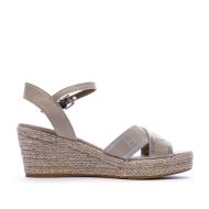 Sandales compensées beige femmes Tommy Hilfiger vue 2