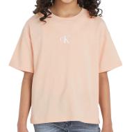 T-shirt Rose Fille Calvin Klein Jeans Boxy pas cher