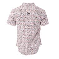 Chemise Blanche/Marine/Orange Homme RMS26 4783 vue 2