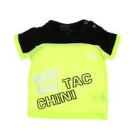 T-Shirt noir/jaune fluo garçon Sergio Tacchini Verde Fluo pas cher