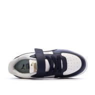 Zapatillas blancas y azul marino para niño de Puma Caven ver 4