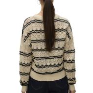 Pull Beige/Noir Femme Vero Moda Bella vue 2