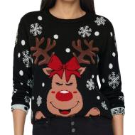 Pull de Noël Noir Femme JDY Lucia