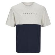 T-shirt Gris/Marine Garçon Jack & Jones Crew