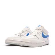 Baskets Blanches/Bleu Garçon Nike Court Borough Low 2 vue 6