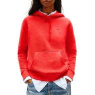 Sweat à Capuche Rouge Vif Femme Tommy Hilfiger Flag pas cher