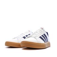 Baskets Blanches/Marines Homme Adidas Grand Court Base 2.0 vue 6