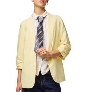 Blazer Jaune Femme Pieces Bosella pas cher