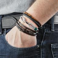 Bracelet Noir Geographical Norway Ancre vue 3