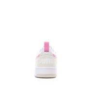 Baskets Ecru/Rose Fille Puma Rebound V6 Lo Cord vue 3