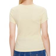 T-shirt Jaune Femme Tommy Jeans Essential Rib vue 2