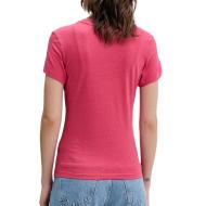 T-Shirt Slim Rose Femme Tommy Hilfiger Logo vue 2