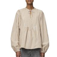 Blouse Blanc/Beige Femme Pieces Lilia vue 3