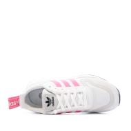 Baskets Blanc/Rose Femme Adidas Multix J vue 4
