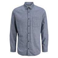 Chemise Bleu/Gris Homme Jack & Jones Classic Melange pas cher