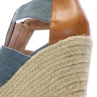 Sandales compensées Bleu Jean Femme Chattawak Debby vue 7