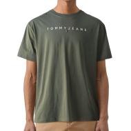 T-shirt Kaki Homme Tommy Hilfiger Linear