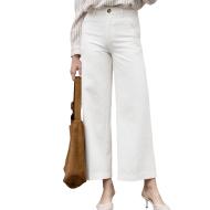 Jean Wide Blanc Femme Oraije Eleonorette pas cher