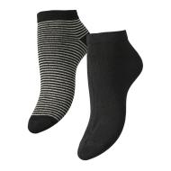 X2 Paires de Chaussettes Noires Femme Pieces Claura pas cher