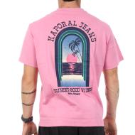 T-Shirt Rose Homme Kaporal TYGAE vue 2