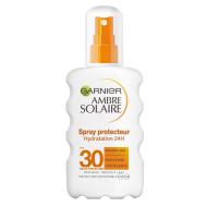 Spray protecteur hydratation 24h Garnier Ambre Solaire FPS30 pas cher