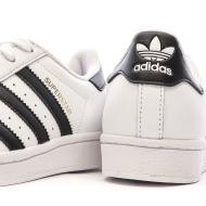 Baskets Blanches/Noires Enfant Adidas Superstar vue 7