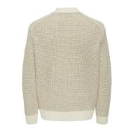 Polo Manches Longues Beige Homme Only & Sons Salf vue 2