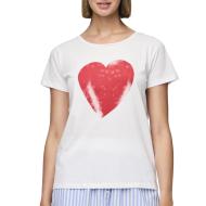 Pieces Nanna Women's White T-Shirt Photo of the Espace des Marques %store% store - view of %key%