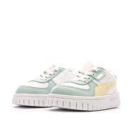 Baskets Blanches/Vert d'Eau/Jaune Garçon/Fille Puma Cali Dream vue 6