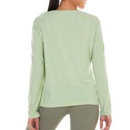 T-shirt Manches Longues Vert Femme Nike Ny vue 2