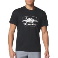 T-Shirt Noir Homme Columbia Avec Graphisme Path Lake pas cher