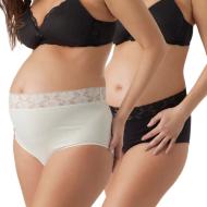x2 Culottes de Grossesse Blanches/Noires Femme Mamalicious Heal pas cher