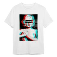T-shirt Blanc Homme Supreme Grip Marilyn