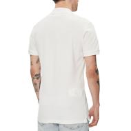 Polo Blanc Homme Calvin Klein Jeans Badge vue 2