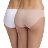x2 Culottes Blanc/Nude Femme Dim DIM0A6M vue 2