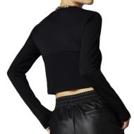T-Shirt Noir Femme Adidas Rib Top vue 2