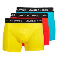 X3 Boxers Jaune/Rouge/Bleu Jack & Jones Solid Trunks pas cher