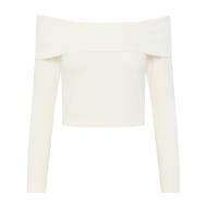 T-Shirt Manches Longues Blanc Femme Pieces Lenda pas cher